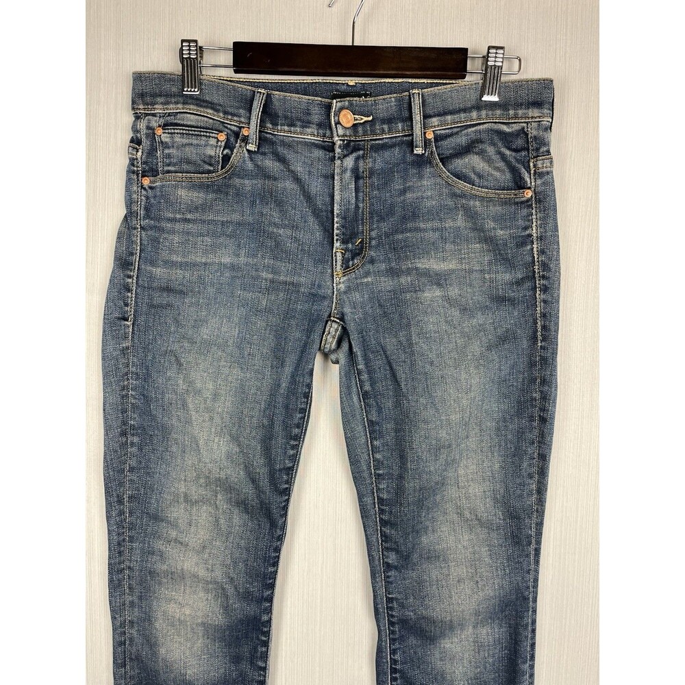 Mother Jeans Womens 27 Blue The Looker Skinny Mid Rise Stretch Dark Wash Denim - Picture 3 of 14